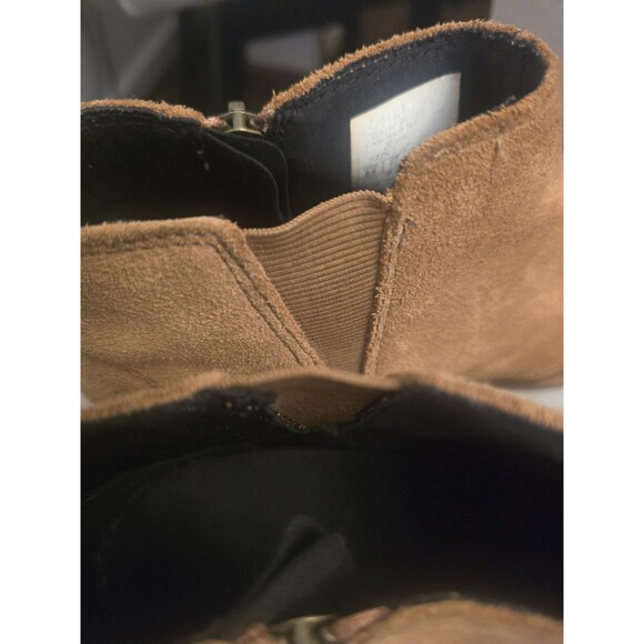 Sorel Women’s 9.5 Out ‘N About Wedge Booties – Camel Suede Side Zip Ankle Boots - Picture 6 of 9